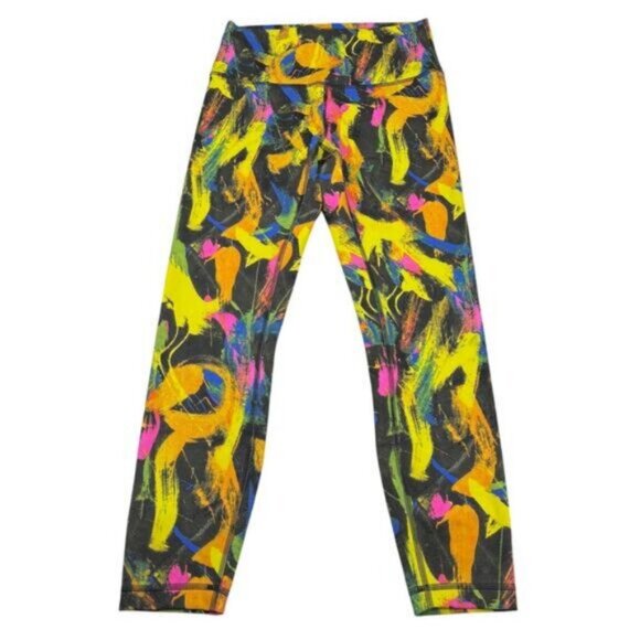 Lululemon Wunder Train High-Rise Tight 25"  Size 8 In Undertone Black Multi - Picture 4 of 8